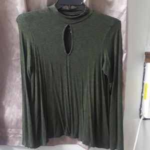 Long sleeves sexy hole soft top